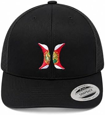 Hurley Mens Hat Destination Icon One Size, Black Florida