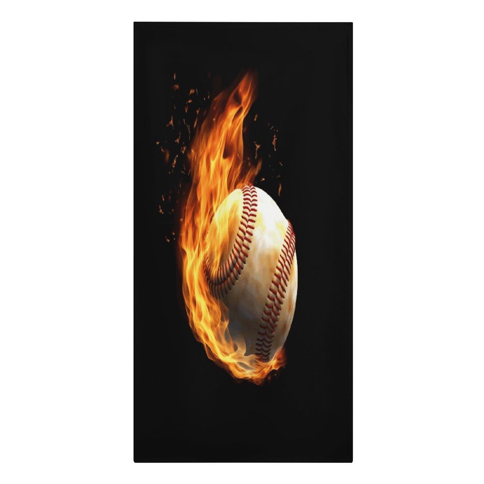 VstaDank Fire Baseball Beach Towels 30"x61" Microfiber Super Absorbent Large Bath Towels Cozy Soft Swim Travel Towel Quick Dry Thin Pool Towel Beach Accessories for Outdoor Adult
