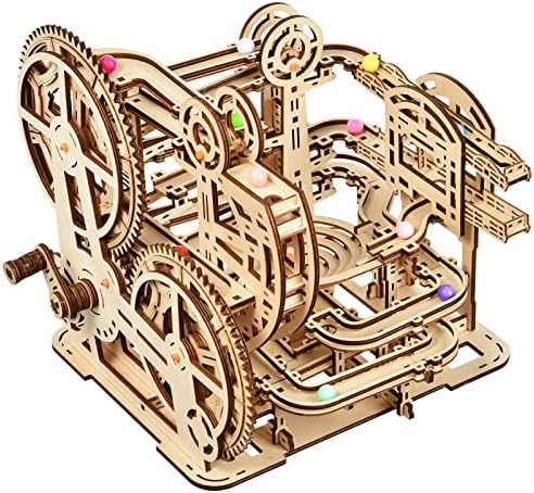 eaclqins 3D Wooden Puzzle Marble Maze Puzzle Craft Toy - Wooden Mechanical Puzzle Assembly Model Building Kit, Gift for Adults and Teens Boys and Girls, DIY Wooden Puzzle Hobby Toys