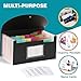 H4D Check Size 13 Pocket Expanding File Folder, Accordion File Organizer Wallet Case for Coupon Receipt Storage, 10 x 5.5 inches, Black