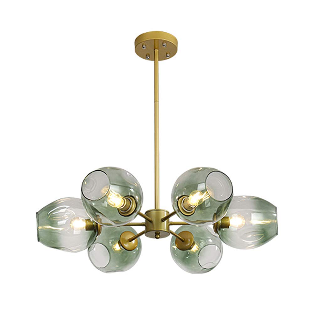 Plafonnier E27 design pour salle à manger grand lustre vert CLSDRZC - 8