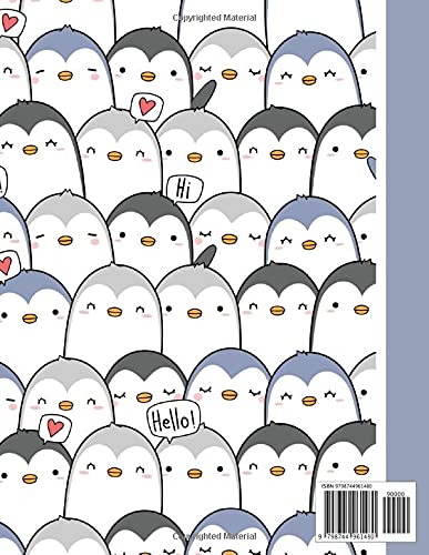 Penguin Composition Notebook: Cute Penguin themed notebook with wide ruled lines - Image 2