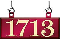 Vista 12 de Placa de dirección colgante – Placa de número de casa personalizada, letrero de dirección, números de casa para exteriores de casa, apartamento