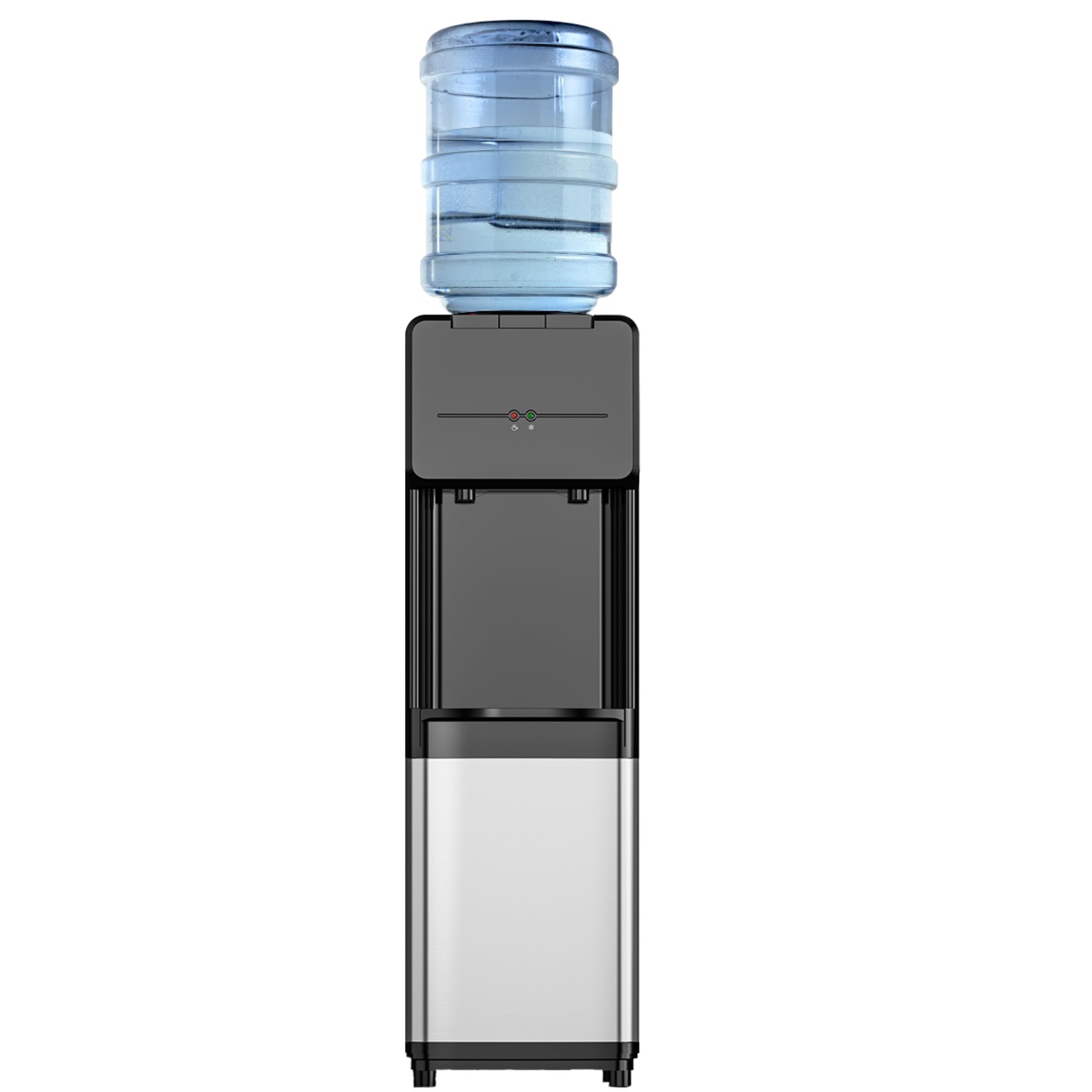 Top Loading Water Dispenser Black and Stainless
