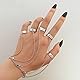 Holibanna Vintage Gothic Finger Einstellbare Ring Set Steampunk Hand Kette Harness Sklavenarmbänder Armreif