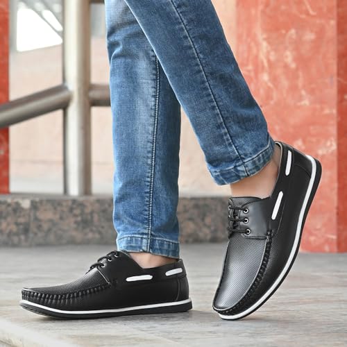 Image of Centrino Office Formal Shoes for Men | Shoes for Man Stylish | Lace-Up Design | Cushioned Insole | Lightweight Comfortable Leather Shoes | Mens Formal Shoes for Business Professional & Daily Office Wear (7630)