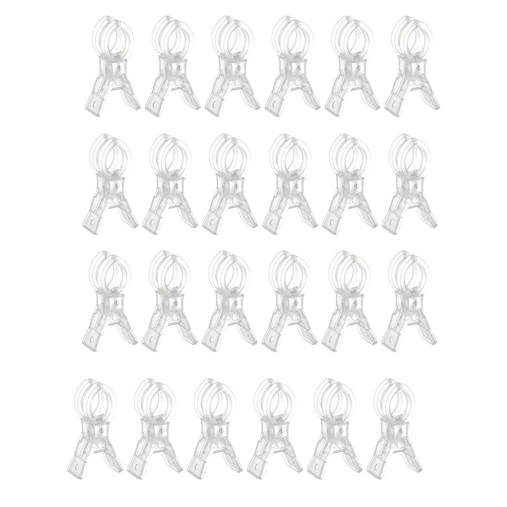 CTRLZS Plastic Transparent for Balloon Arch Clips 50 Pack Large Spring Clamps 3.5 Inch Heavy Duty Backdrop Clips for Balloon Arch