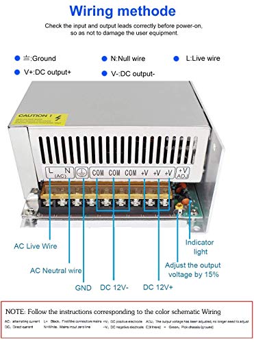 Image of TRIDEV TRADERS DC 12V 83A 1000W Switching Power Supply Universal Regulated Transformer (AC 220V /240V to DC 12Volt 83Ampere 1000Watts Suitable for LED Strips, car stereos, Wireless routers, Printers..