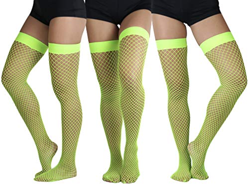 Image of ToBeInStyle Womens Versitile and Stylish Every-day Fishnet Thigh Highs