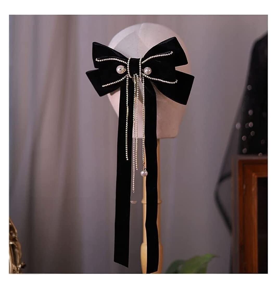 Feste Elastici Capelli Abito In Tre Pezzi Con Fiocco In Velluto A Nastro, Tiara, Forcina Per Capelli Decorazione
