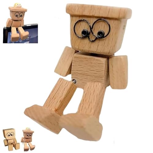 Générique Charmante Petite Figurine en Bois Qui se Balance, Décoration De Bureau,Amusante Secoue Les Pieds,Figurine Amusante en Bois pour Voiture, Bureau, Salon, Vitrine et Chambre à Coucher (C)