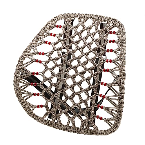 Woodzi Lumbar Support Pillow/Cushion For Car Driving Seat, Mesh Breathable And Ergonomic Design For Back Pain Relief, Adjustable Arc (Beige) #TOP7