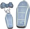 Key Fob Accessory Key Bag Fits for BYD Atto 3 Han Tang Song Pro-DM-i Yuan Qin Seal Dolphin TPU Key Protection Car Key Case Key Shell 4 Buttons Blue