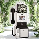 Livre d'or vidéo 1080p pour mariage, carte SD 32 g, livre d'or audio vidéo personnalisé avec objectif d'enregistrement, décoration de téléphone antique pour une variété d'occasions de fête mémorables