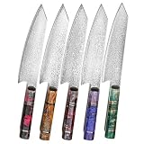 Hajegato Damastmesser Küchenmesser Einzigartiges Griff Kochmesser Profi Messer Japanisches Messer Vg10 Hohe Qualität 67 Schichten Damaststahl Stahlmesser-Ultra Scharfe Messer (Kiritsuke Messer - 8')