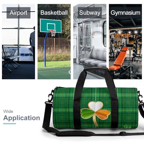 Sac de gym vert trèfle léger 45cm pour éviter l'encombrement - 3