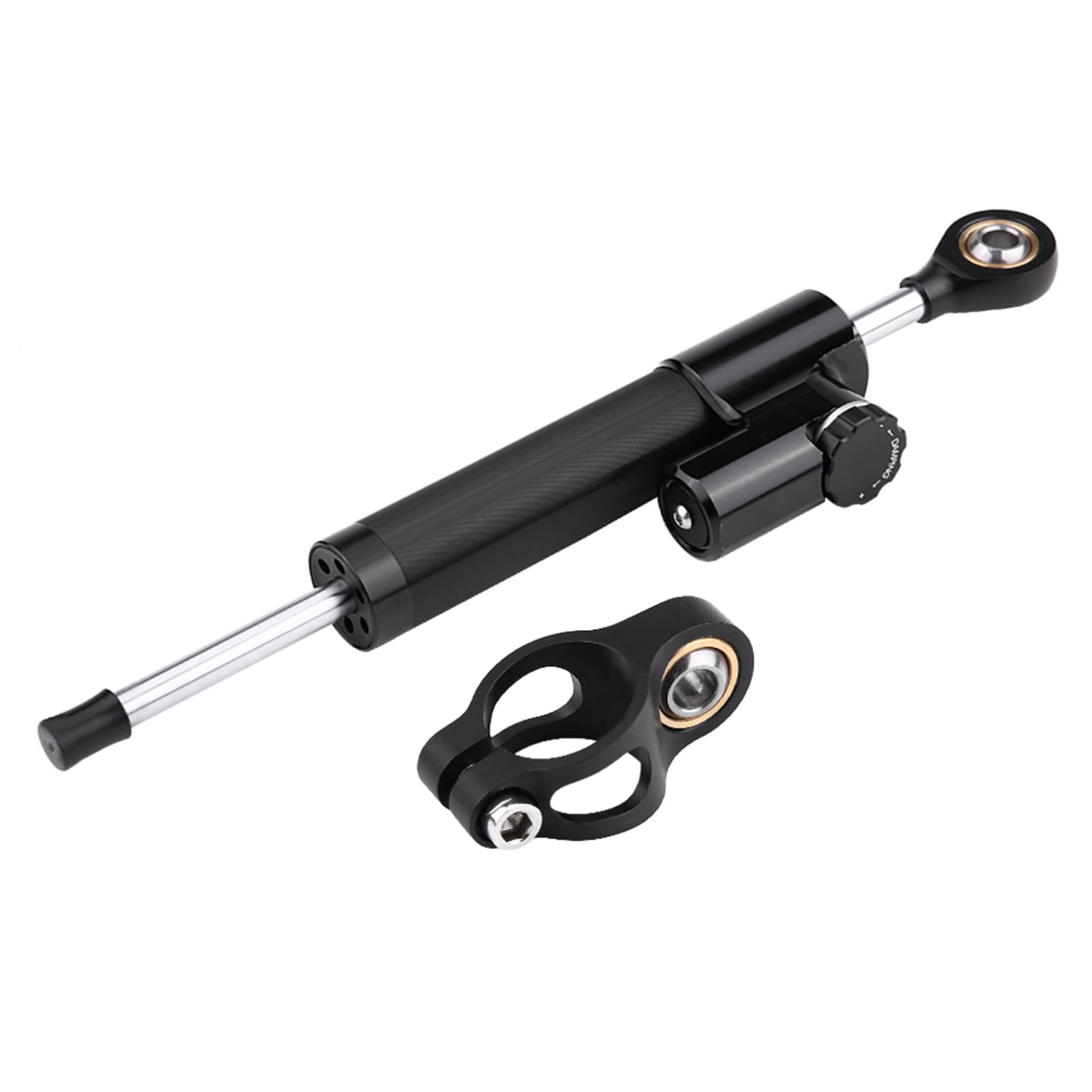 KIMISS Amortisseur de direction avec support, stabilisateur de direction universel en aluminium pour moto, contrôle de sécurité inversé linéaire