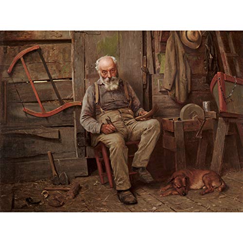 Artery8 Brown Boat Builder Art Print Canvas Premium Wall Decor Poster Mural