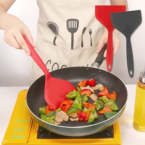 2 Pcs Heat-Resistant Nonstick Pancake Turner - Flexible Food-Grade Silicone Spatula for Omelettes, Fish, Pancakes, Pizzas, Crepes & More - Image 2