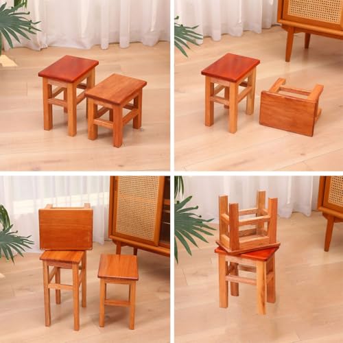 Banco pie de cama para dormitorio y taburete decoración de madera 5