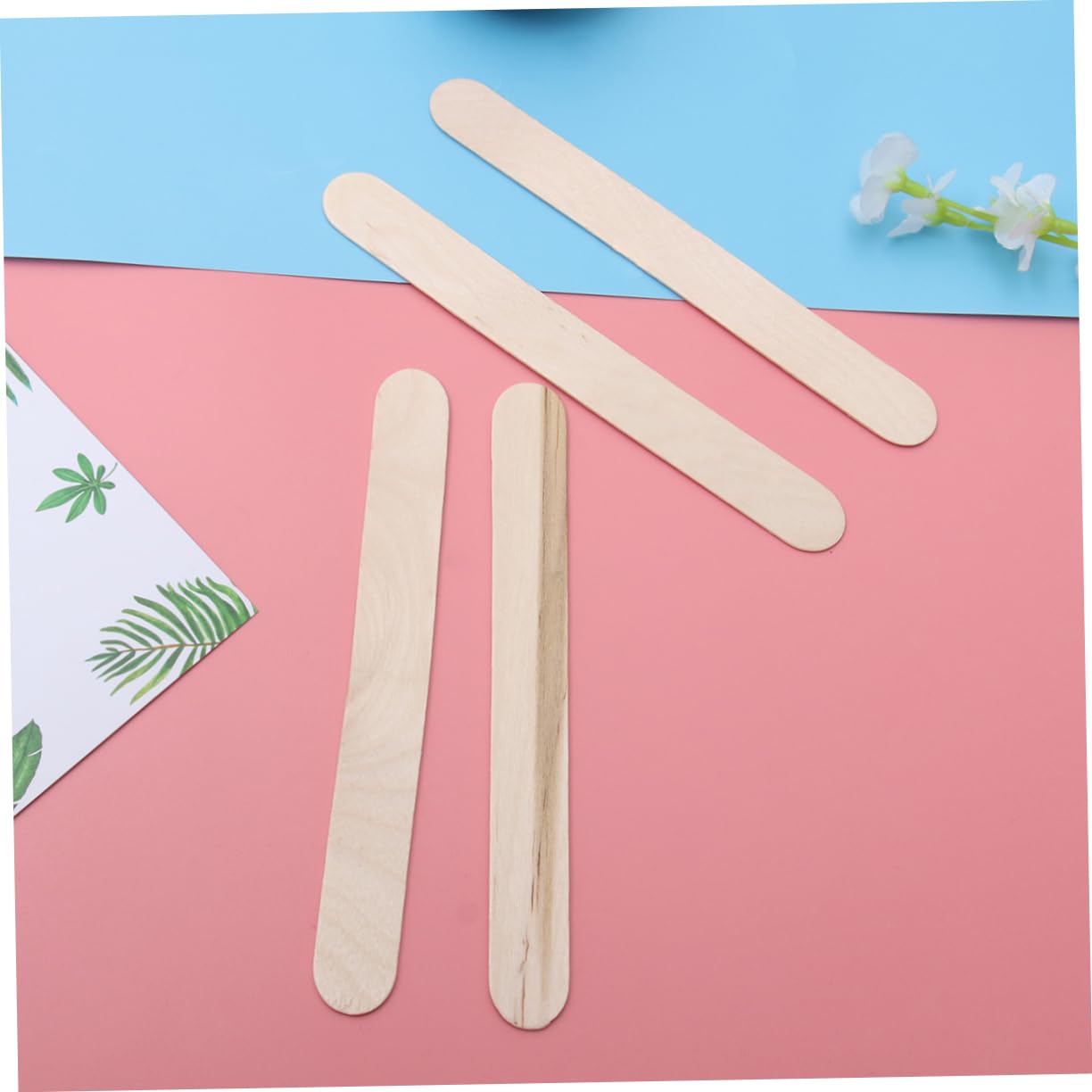 50pcs Essential Hair Removal Tools Wooden Wax Applicator Sticks Spatula for Salon Home Use