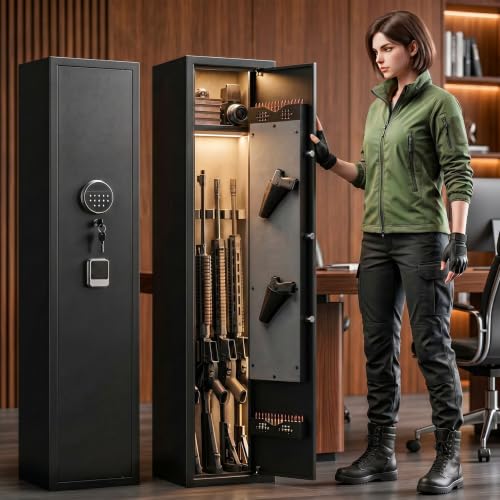 5-Rifle Safe with Biometric Access