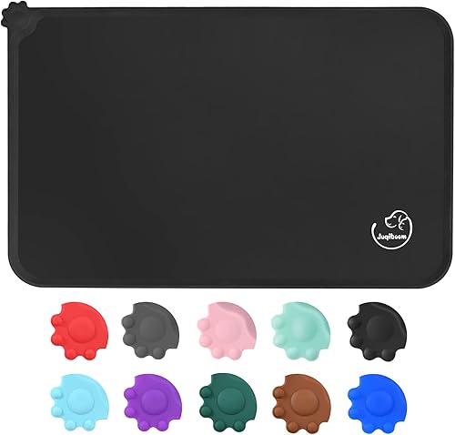 Tapetes de Silicona Impermeables para Alimentación de Perros y Gatos Mascotas, Antideslizante, Fácil de Limpiar, Tapetes Individuales para Tazones