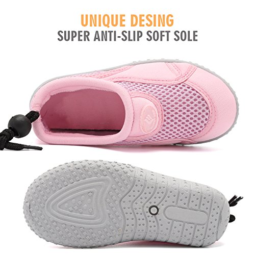 CIOR Toddler Kid Water Shoes Aqua Shoe Swimming Pool Beach Sports Athletic Shoes for Girls and Boys U120STHSX-Classic.lightpink-233