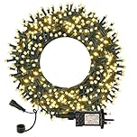 30M LED Fairy Outdoor Lights - 300 LEDs 8 Modes Warm White Christmas Lights Plug-in for Garden, Party, Bedroom, Wedding, Indoor/Outdoor - Mains Powered