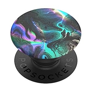 PopSockets: PopGrip – Expanding Stand and Grip with a Swappable Top for Smartphones and Tablets – Oil Agate