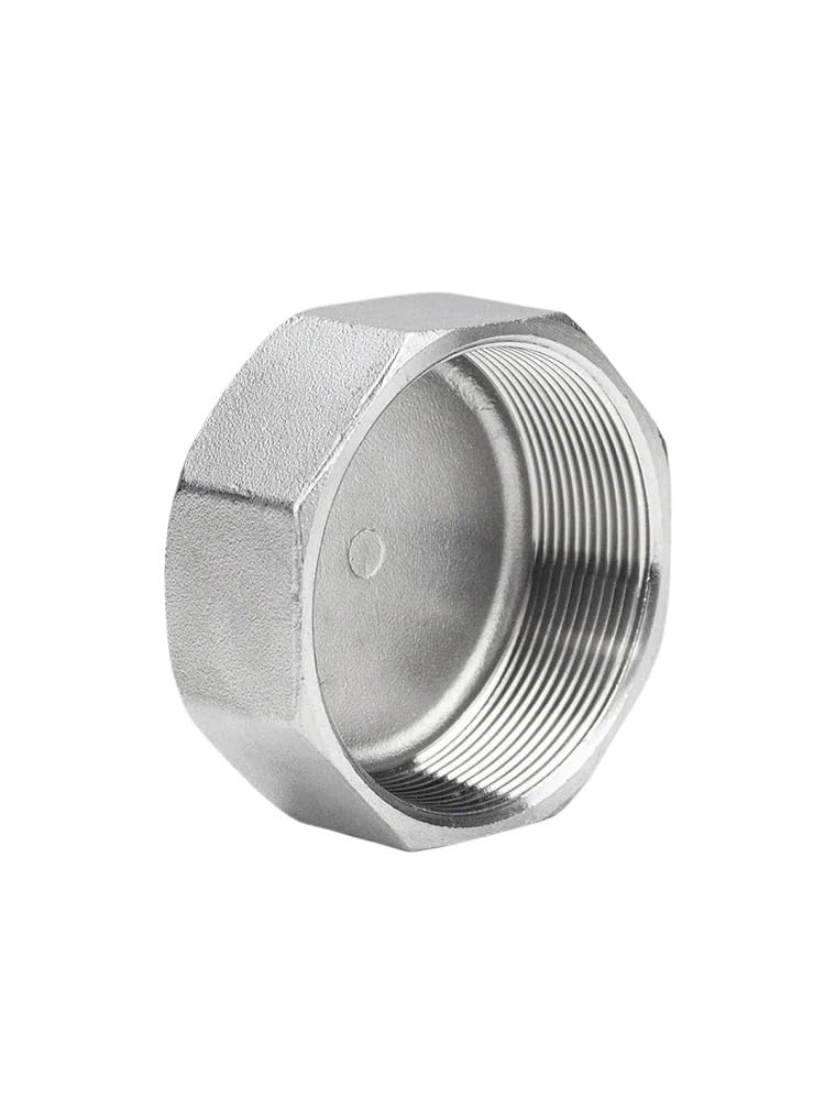 1pc 304 Stainless Steel Hexagonal Pipe Cap Multilateral Internal Thread Plug Internal Thread Pipe Plug Thread Head Pipe Plug(316 DN8)