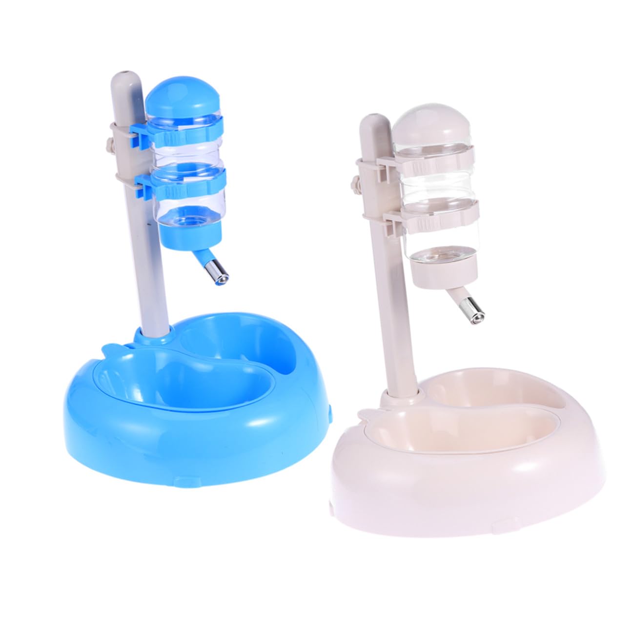 VILLCASE Fontanella Acqua Gatto Bianco in Plastico Design Scanalato Antigoccia, Facile da Smontare e Lavare, Dispenser Acqua per Animali Domestici da Appendere