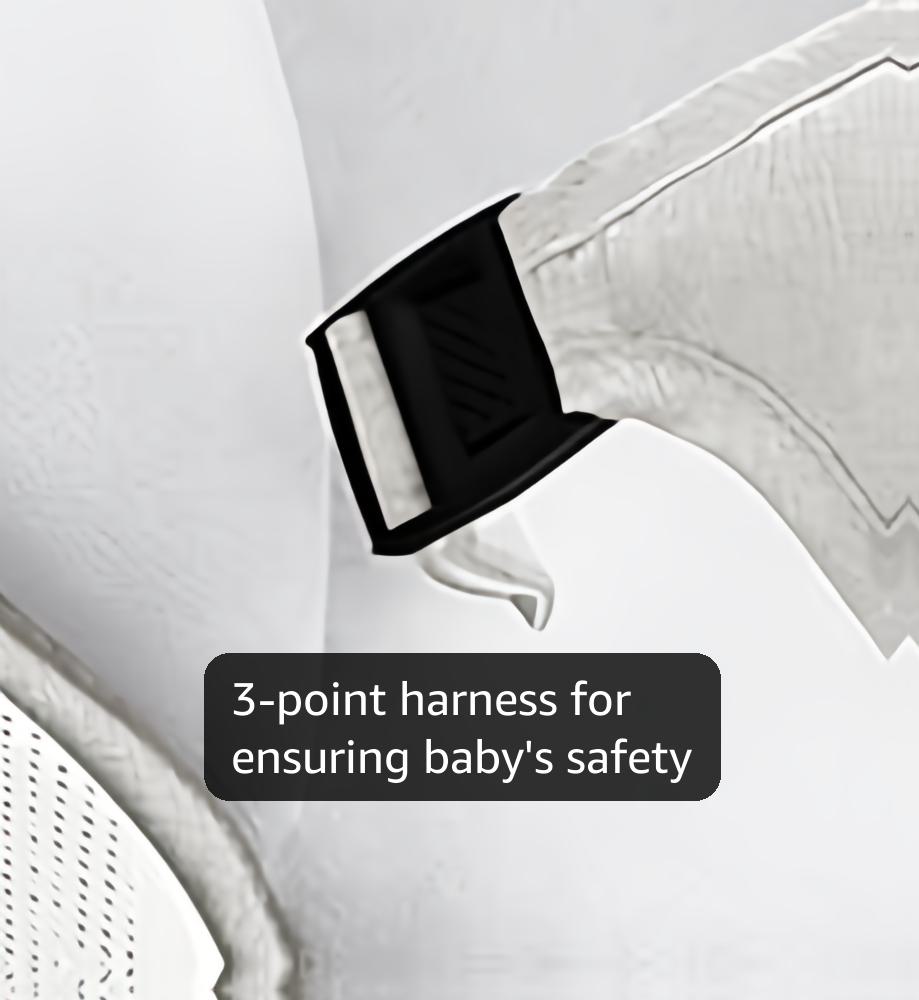 LAREX Baby Swing Infant Swing Electric Toddler Baby Rocker Portable for Newborn Boy Girl, 5 Sway Speeds with Remote Control, 10 Preset Melodies and Bluetooth, 0-6 Months Max 20 Lbs (White)