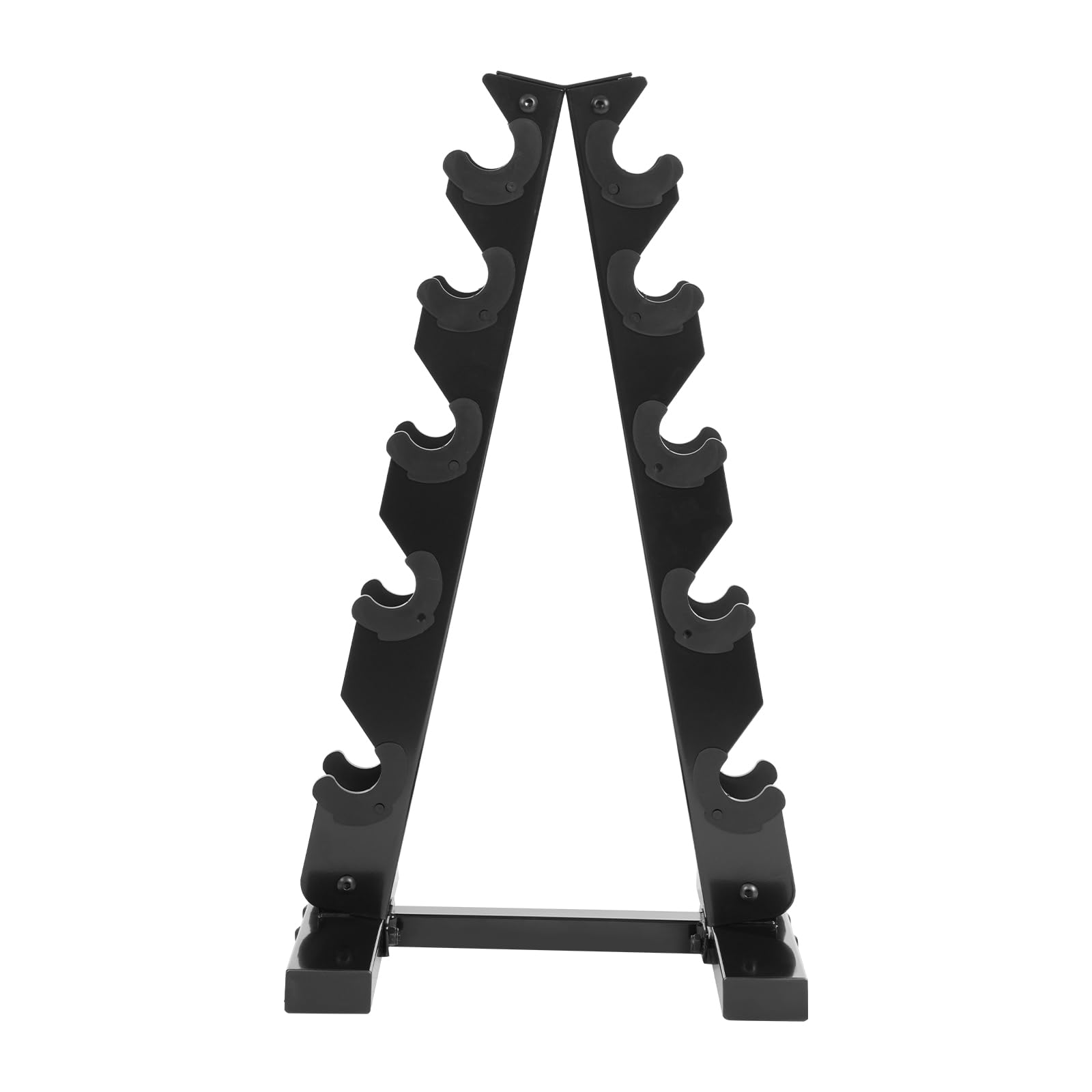 Support d'haltères court en acier à 5 niveaux - Charge maximale : 100 kg