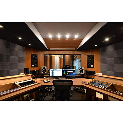 Image of Focusound Acoustic Foam Panels, 1 x 12 x 12 inch, Soundproof Foam Panels, Sound Insulation, Noise Cancelling, Wedge Plates for Home Office, Recoding Studio, Pack of 240