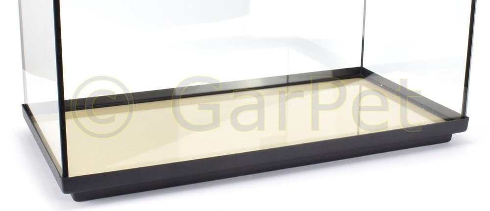 GarPet Aquarium Kiesblende Kieskante Unterschale schwarz rechteckig (50x30 cm)