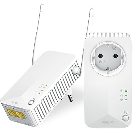 Kit Powerline STRONG PL600TRIEUV2 - 3 Adattatori Per Rete Internet Via Presa Elettrica - Fino A 600 Mbps, 3 Porte LAN - Foto 5