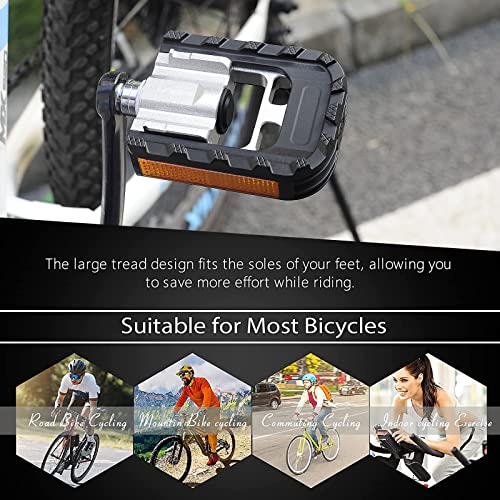 Kabon Folding Bike Pedals, Bicycle Foldable Pedals With Aluminum, Universal 9/16 Inch Non-Slip Cycling Pedals For Folding Bike, Bmx Bike, Road Bike, Mountain Bike Mtb #TOP6