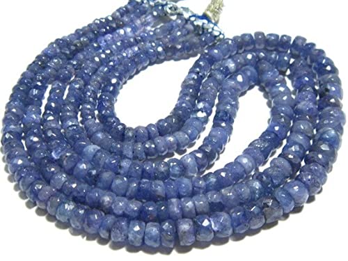 Tanzanite facettée en grands rondelles pour création de bijoux de luxe uniques