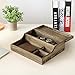 MyGift Rustic Burnt Wood Watch Display Case and Valet Storage Jewelry Box Organizer for Men and Women Accessories