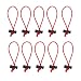 Foto&Tech 10-Pack Multipurpose Extra Thick Toggle Tie/Cable Tie and Organizer/Adjustable Whips/Elastic Loop/Instant Clutter Killer/Tangle Tamer/Cable Management for Cord & Cable Reusable (Red)