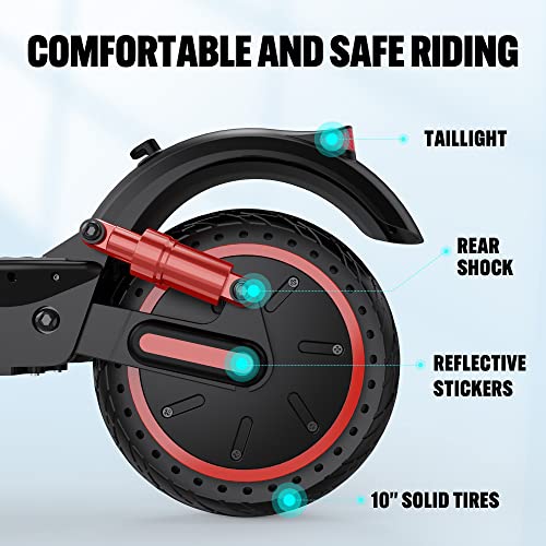 Evercross Ev10K Max Electric Scooter, 540W Peak Motor & 25 Miles Range & 19 Mph, App-Enabled E-Scooter, 10" Solid Tires, Folding Electric Scooter For Adults #TOP5