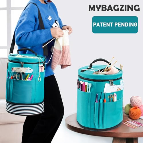 Mybagzing AM185-1 Expandable Crochet Bag-Knitting Bag Yarn Storage Organizer thumb #4