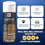 MENFIRST Darkening Beard Balm for Men with Sensitive Skin – Gray & White Hair Reducing Leave-In Conditioner with Keratin, Collagen & Vit. E – Light Shades – 1 Fl Oz (Pack of 1) - Image 2