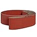 VSM Abrasive Belt, 4" Width, 36" Length, Ceramic, 120 Grit, Cloth Backing, Bright Red (Pack of 10)