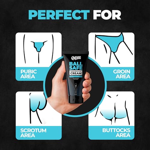 Image of Beardo Ball Safe Hair Removal Cream | Intimate Hair Removal Cream for Men | Painless & Safe Hair Removal in Minutes | With Coconut Oil, Shea Butter & Aloe Vera for Smooth & Hydrated Skin | Dermatologically Tested - 100ml