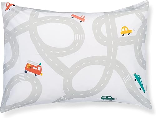 ADDISON BELLE - Funda de almohada 100% algodón para niños pequeños, se adapta a almohadas de 13 x 18 pulgadas y 14 x 19 pulgadas, suave, duradera y