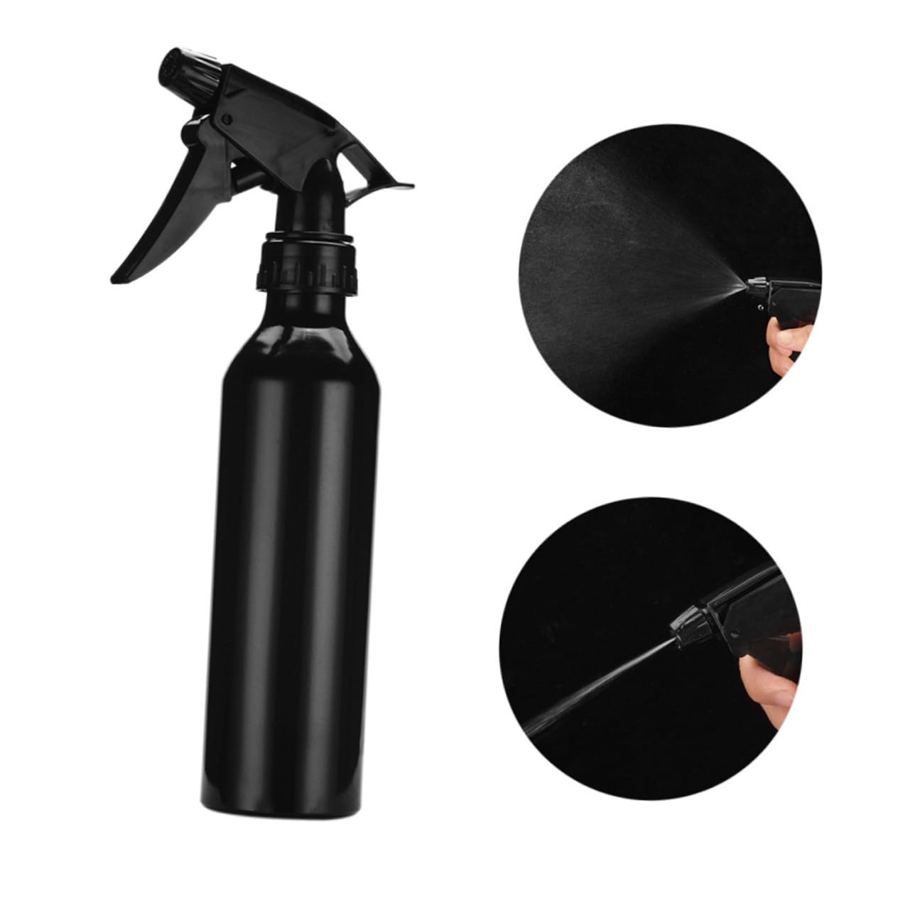 Mipcase 5 pezzi Spray in Alluminio Nero Ricaricabili per Nebulizzatore Diffusore Uniforme per Profumi Acqua e Cosmetici Ugello Rotante Facile da Usare