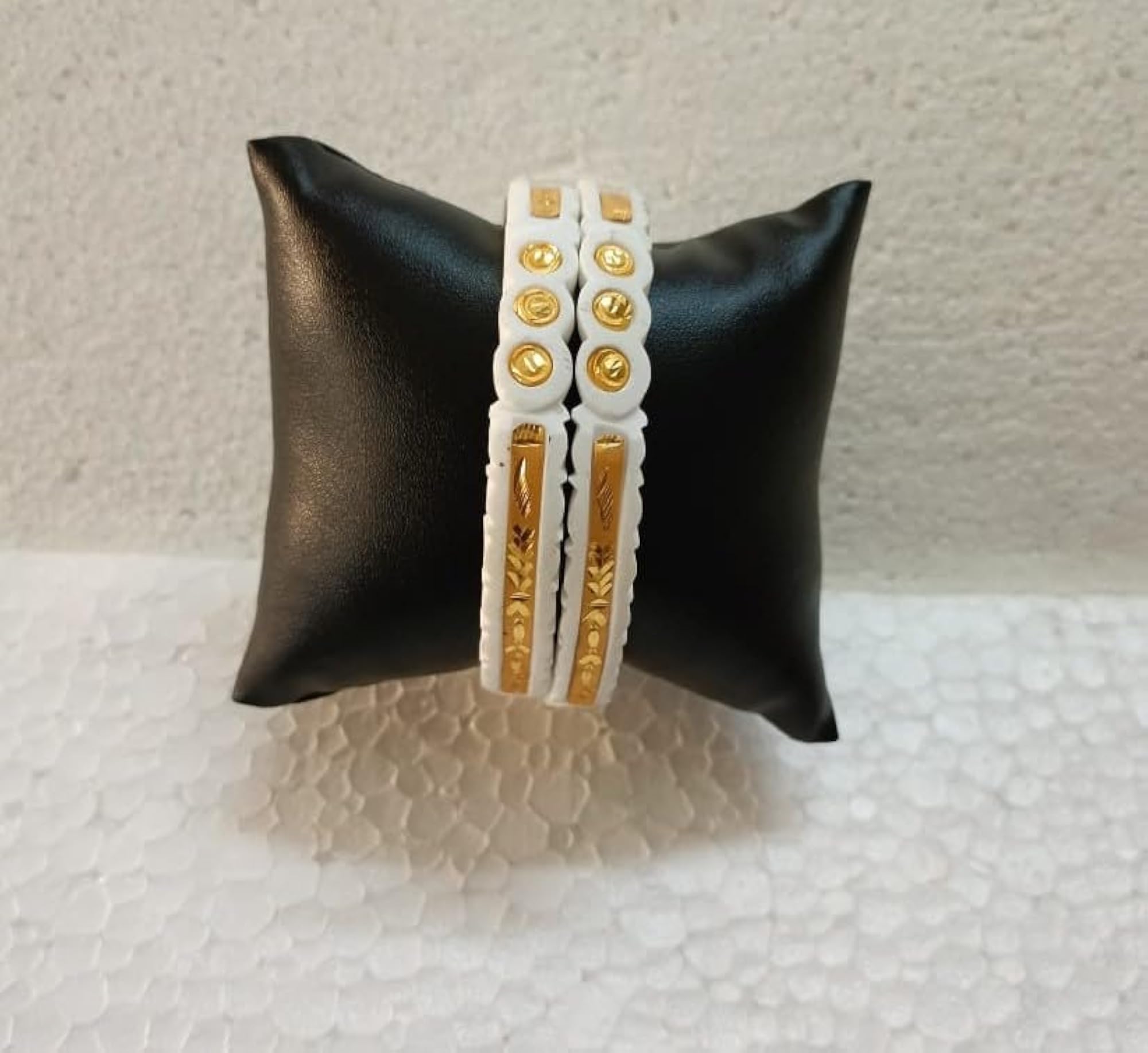 Women's Gold Plated Pola Bangles with Motor Design
