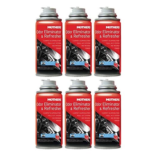 Mothers Odor Eliminator & Refresher, New Car Scent (6 Pack)